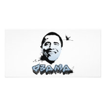 Barack Obama ansikte Skräddarsydda Fotokort