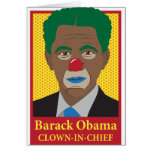 Barack Obama clown Hälsningskort