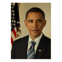 Barack Obama förseglar den presidents- PORTRÄTTUS- Visitkort Mall