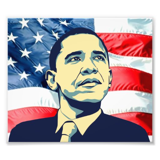 Barack Obama Fotografiskt Tryck