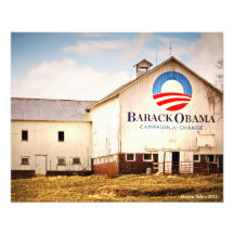 Barack Obama presidents- kampanjladugård Fotografiskt Tryck
