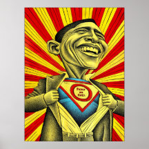 Barack Obama - stålman Affischer