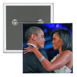 Barack och Michelle Obama dans på öppningsanförand Knappar