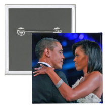 Barack och Michelle Obama dans på öppningsanförand Knappar