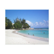 Barbados stränder sträckta kanvas tryck