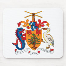 Barbados vapensköld Mousepad Musmattor