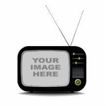 Bärbar Retro television Photo Cutouts