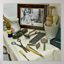Barberaren shoppar posters