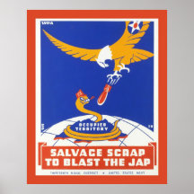 Bärgningen skrotar, amerikankrigpropaganda affisch