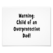 barn av den overprotective pappasvarten fotografiska tryck