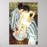 Barns bad vid Mary Cassatt vintageImpressionism Print