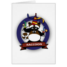 Barns födelsedagparty: Raccoon Kort