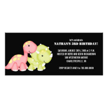 Barns födelsedagpartyinbjudningar (Dinosaurs)