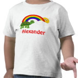 Barns regnbåge för personligsköldpadda efter t shirts