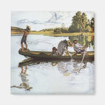Barns Viking expedition Magnet För Kylskåp