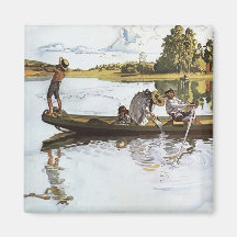 Barns Viking expedition Magnet För Kylskåp