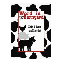 Barnyardbaby shower anpassningsbara inbjudningskort