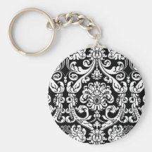 Barocka damastast Keychain Nyckelring