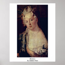 Baronessa av Antoine Pesne Affischer