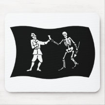 Bartholomew Roberts flagga Mousepad Musmatta