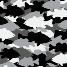 Bas- fiskesvart Camo Photo Cutout