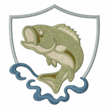 Bas- fiskvapensköld broderad pikétröja