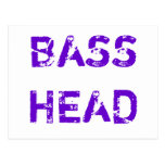 Bas- Head vykort (purpurfärgad text)