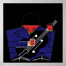 Bas- man/svart print