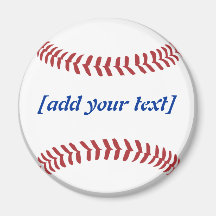 Baseball [beställnings- text] kylskåpsnagnet
