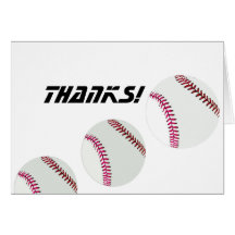 Baseball-Tack! Hälsnings Kort