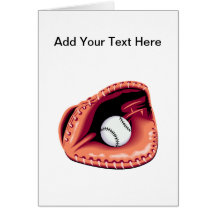 Baseballhandske och boll hälsningskort