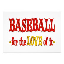Baseballkärlek Anpassningsbara Inbjudningskort