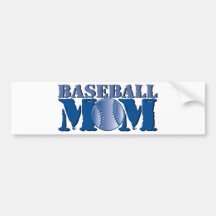 Baseballmamma Bildekal