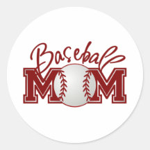 BaseballMAMMA Rund Klistermärke