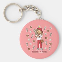 BaseballPrincess Nyckel Ring