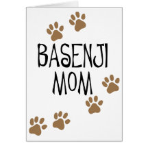 Basenji mamma hälsningskort