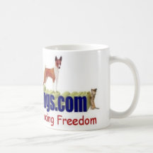 Basenji saker kaffe muggar
