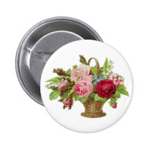 Basket för vintageroblomma nål