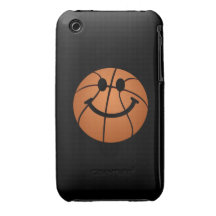 Basketball smiley face iPhone 3 Case-Mate case
