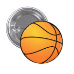 Basketboll knäppas knappar med nål