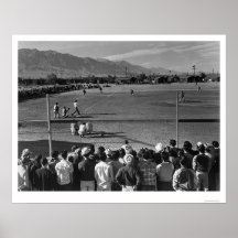 Basketmatch på Manzanar Affischer