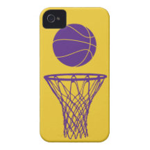 basketSilhouette guld- Lakers för iPhone 4 iPhone 4 Case-Mate Cases