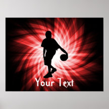 Basketspelare; Rött Print