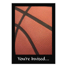 Basketsportar avbildar personliga inbjudningskort