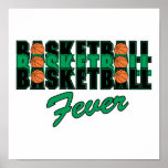 basketsvart och grönt affischer