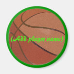 basktball (tillfoga spelarenamn), magneter för kylskåp