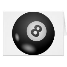 Bassäng - boll åtta hälsnings kort