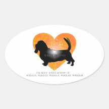 Bassethund Klistermärken