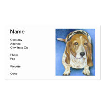 Bassethundvisitkortar