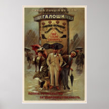 Bäst galoschgummikängor. Ryss-Amerikan 1900 Affischer